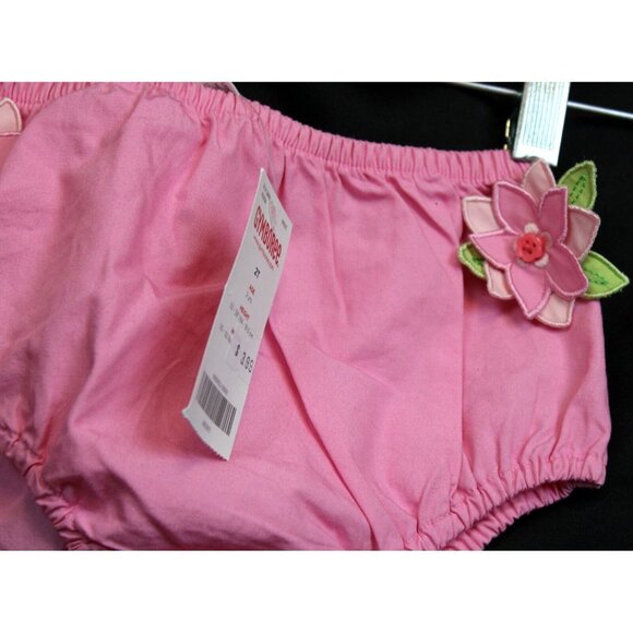 NWT 2006 Gymboree Island Fun Pink Bloomers Diaper cover Flowers sz 2T Ruffles - Picture 3 of 5